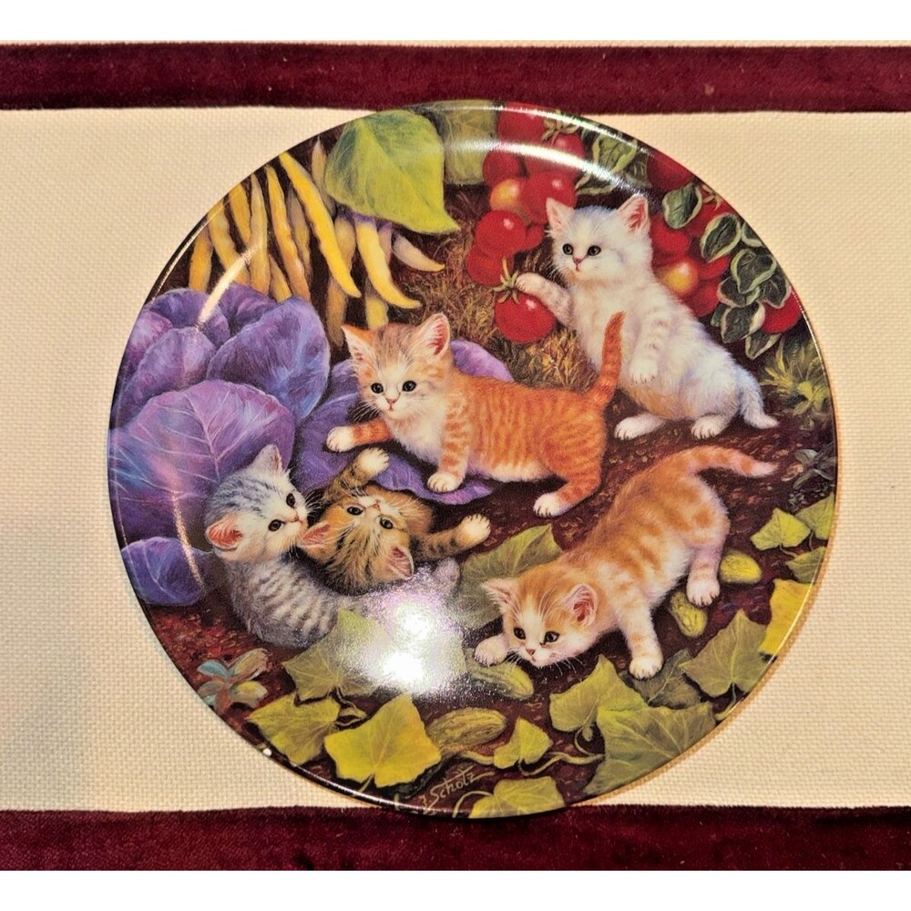 Collector Plate 1996 German Jürgen Scholz Spielplatz Gemusebeet Kitten Bradford